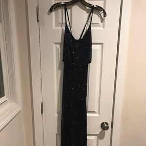 Long Sequin Dark blue dress